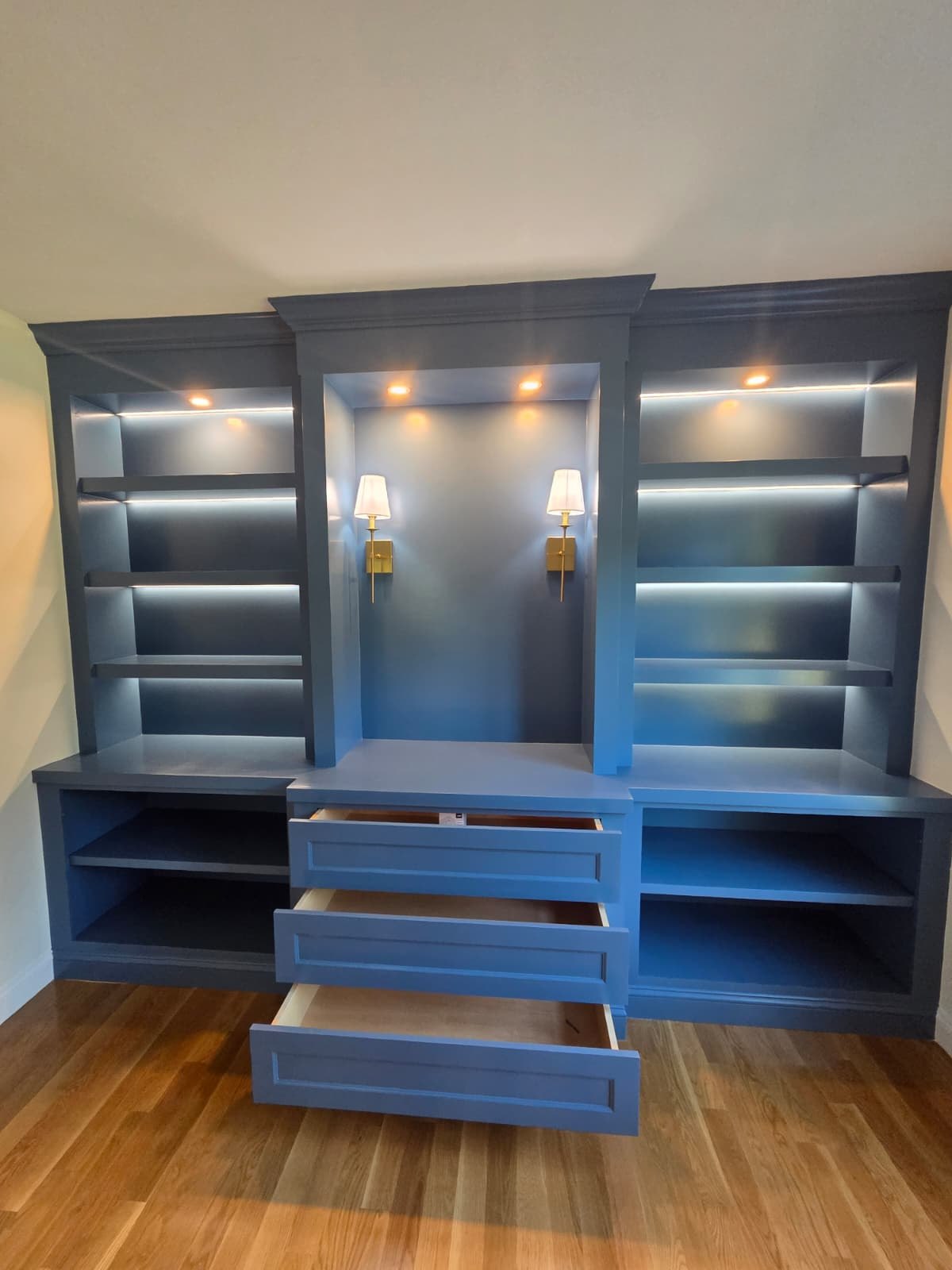 Custom Built-in Cabinetry & Lighting - Drawer & Lighting Detail