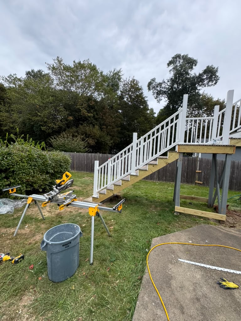 Stair construction in progress
