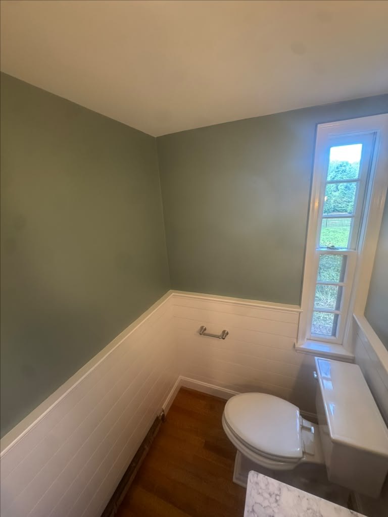 Designer Powder Room Painting & Wainscoting